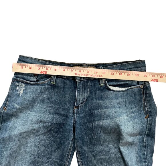 Indie Denim Embroidered Distressed Bootcut Jeans Women W29 Blue Western Countryg - Picture 13 of 16